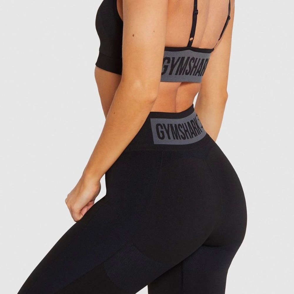 Gymshark Flex High Waisted Leggings - Black/Charcoal